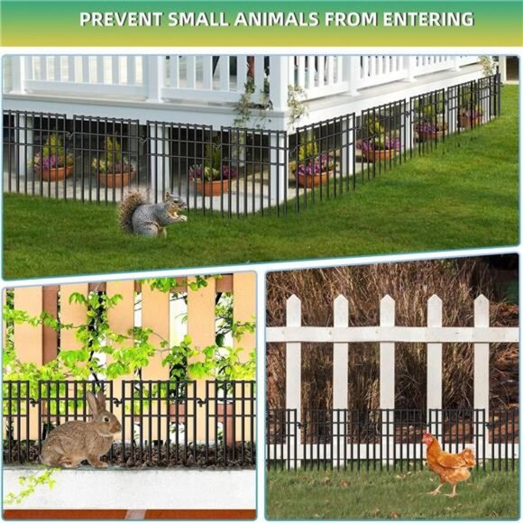 28 Pack Animal Barrier Fence, 13in(H) x28.5ft(L) Fence Barrier for Bottom of - Picture 5 of 8